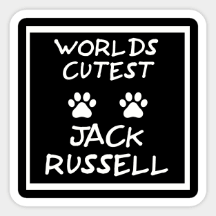 The worlds cutest Jack Russell the perfect way to show your love Sticker